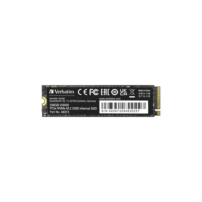 Твърд диск Verbatim Vi3000 Internal PCIe NVMe M.2 SSD 256GB