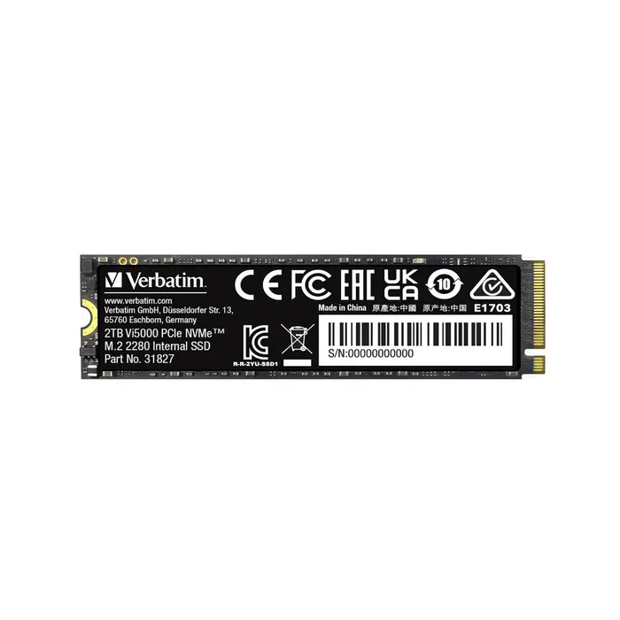 Твърд диск Verbatim Vi5000 Internal PCIe NVMe M.2 SSD 2TB