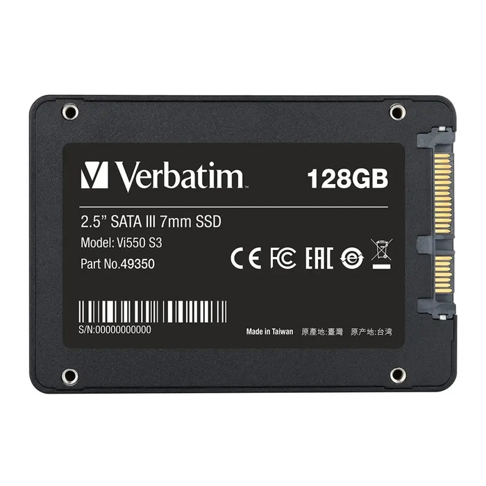 Твърд диск Verbatim Vi550 S3 2.5’ SATA III 7mm SSD 128GB