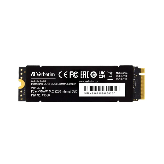 Твърд диск Verbatim Vi7000G Internal PCIe NVMe M.2 SSD 2TB