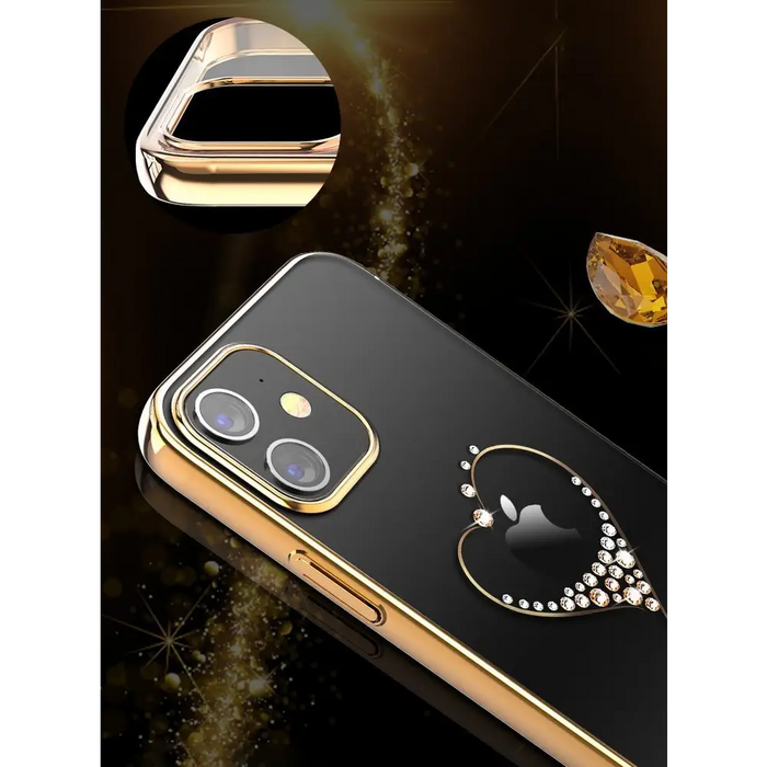 Твърд гръб Kingxbar Swarovski за iPhone 12 Pro Max Сърце