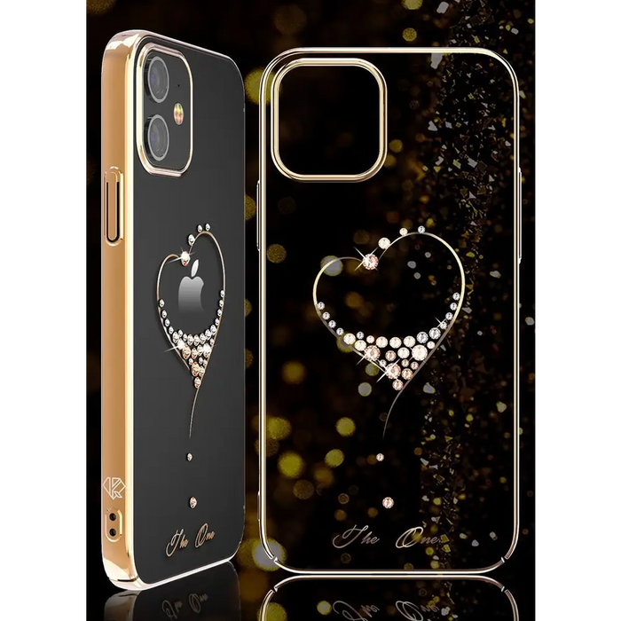 Твърд гръб Kingxbar Swarovski за iPhone 12 Pro Max Сърце