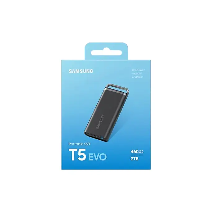 Твърд диск Samsung 2TB T5 EVO Portable SSD USB 3.2 Gen 1