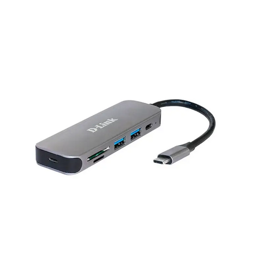 USB хъб D-Link 5-in-1 USB-C Hub with Card Reader