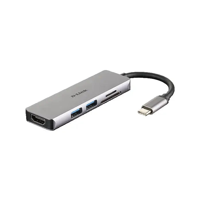 USB хъб D-Link 5-in-1 USB-C Hub with HDMI and SD/microSD