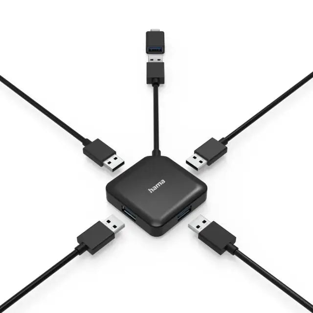 USB хъб HAMA USB-А 4-портов USB 3.2 Gen 1 5