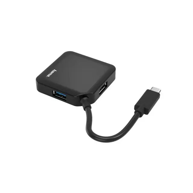 USB хъб HAMA USB-C 4-портов USB 3.2 Gen 1 5 Gbit/s Черен