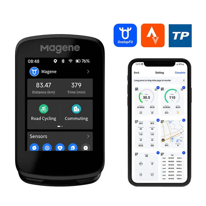 Велокомпютър Magene C606 тъч скрийн GPS app