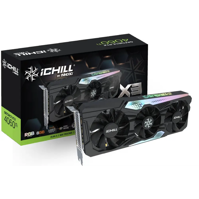 Видео карта Inno3D GeForce RTX 4060 Ti 8GB GDDR6 iChill X3