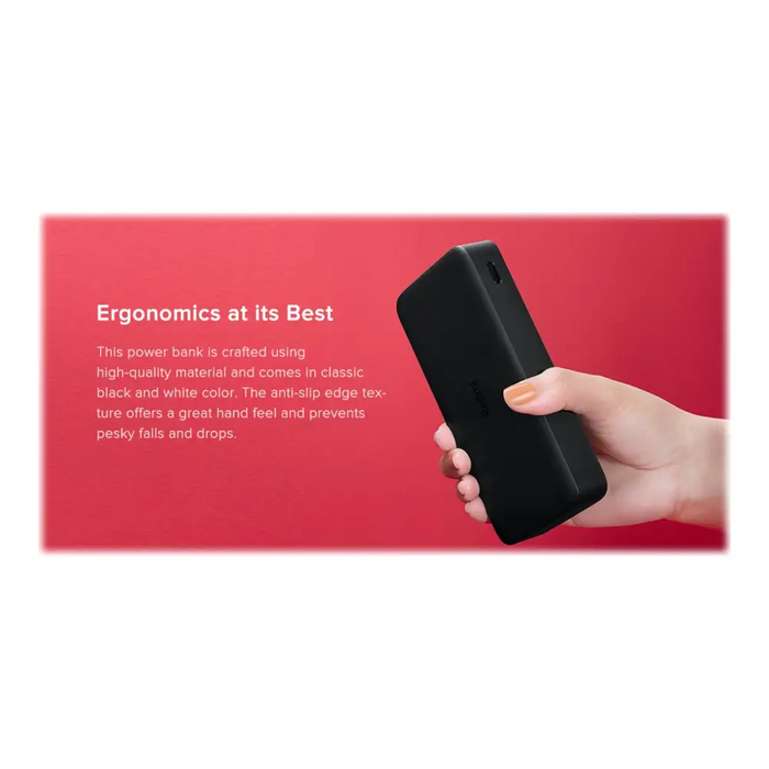 XIAOMI 20000mAh Redmi 18W Fast Charge Power Bank (Black)