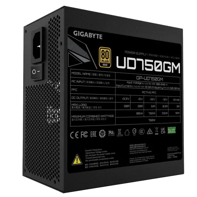 Захранващ блок Gigabyte UD750GM 750W 80 + GOLD Modular