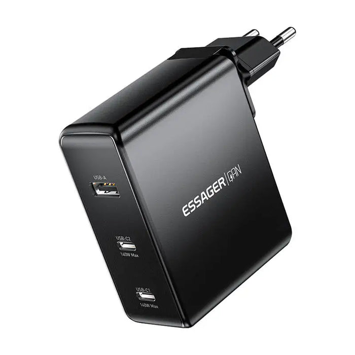 Зарядно Essager ECT2CA-MQB01-Z 2xUSB-C USB-A 140W черно