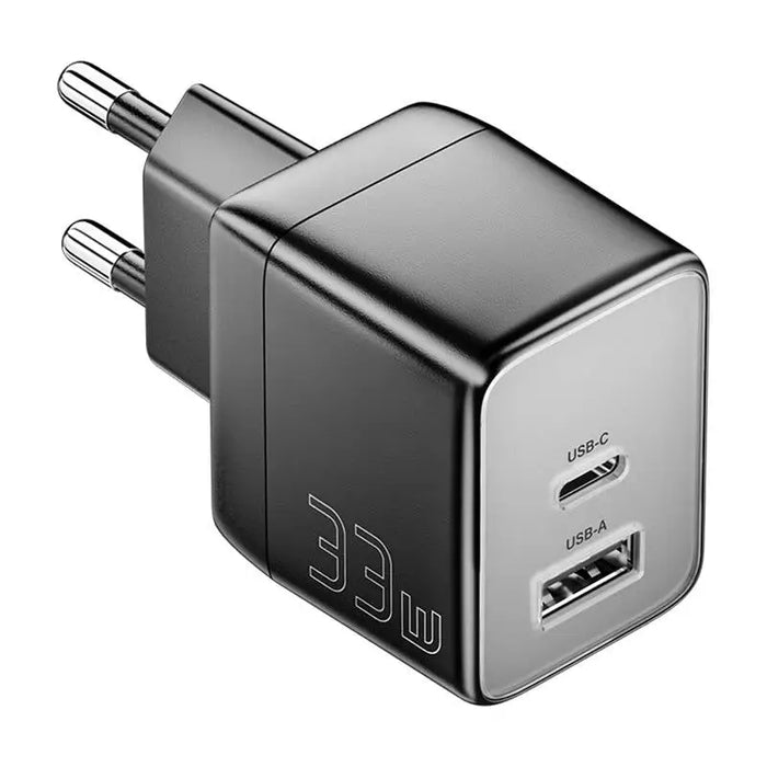 Зарядно Essager ECT33W-LJB01-Z GaN 1xUSB-A 1xUSB-C 33W черно