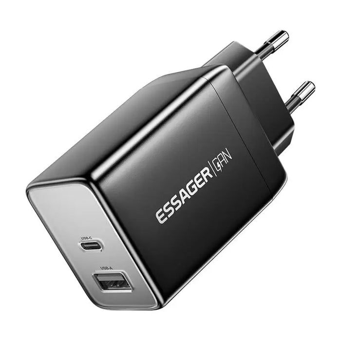 Зарядно Essager ECT45W-LJB01-Z 45W USB-C + USB-A черно