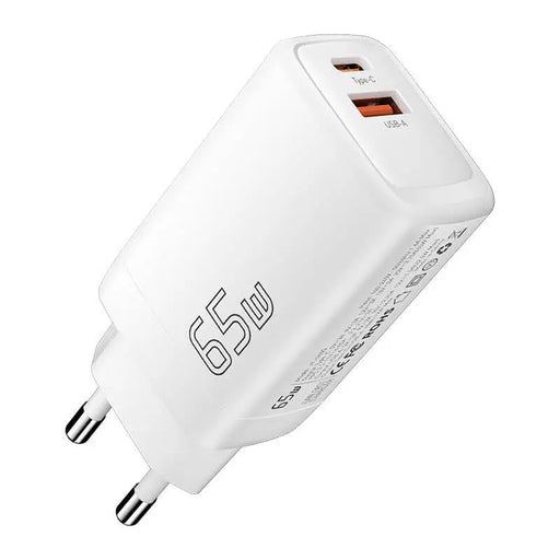 Зарядно Essager USB-C + USB-A 65W GaN бяло