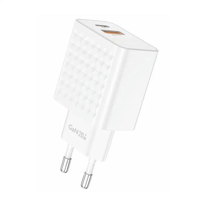 Зарядно Foneng EU42 USB-C / USB-A 20W бяло