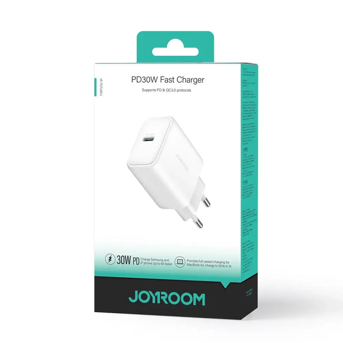 Зарядно Joyroom JR-TCF24 USB-C PD 30W QC SFC бяло