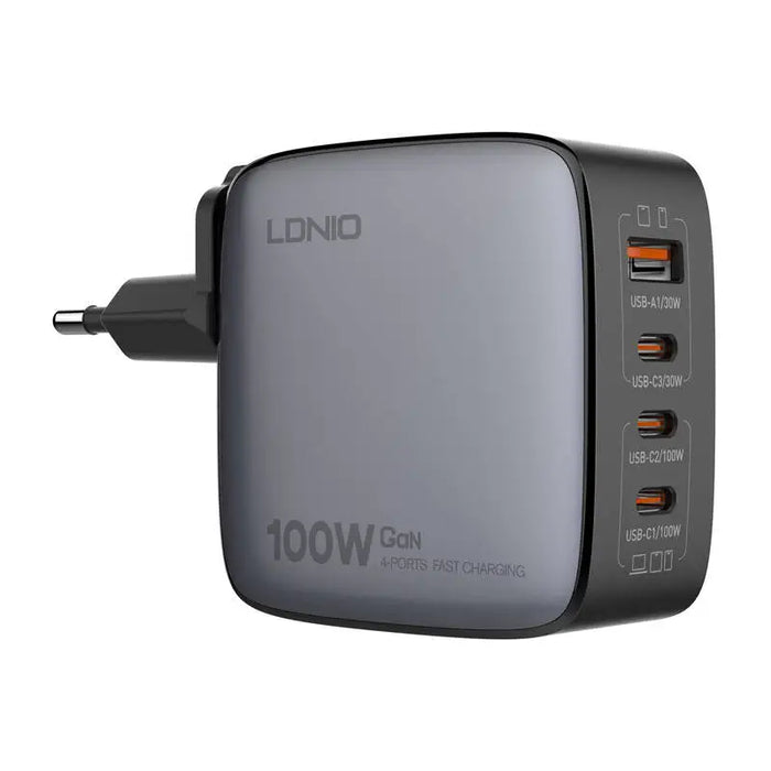 Зарядно LDNIO Q408 100W USB-A 3x USB-C черно