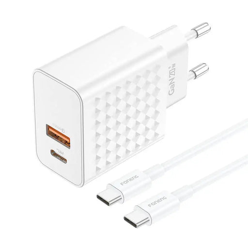 Зарядно с кабел Foneng EU42 USB-C / USB-A 20W