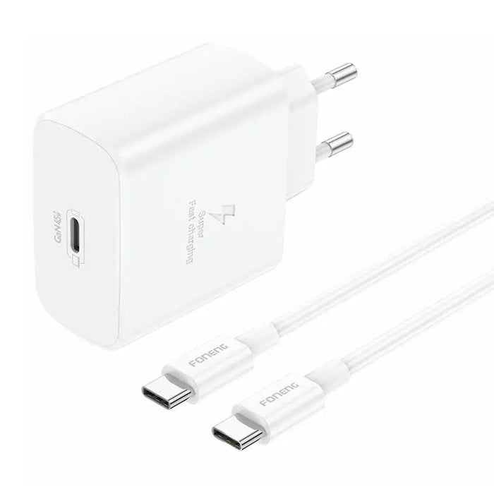 Зарядно с кабел Foneng EU62 USB-C 45W USB-C бяло