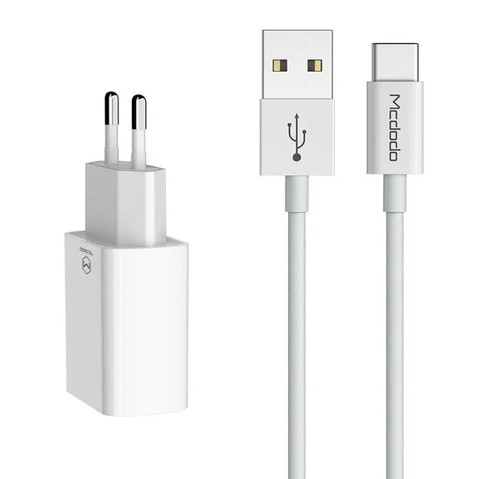 Зарядно с кабел Mcdodo Dual USB CH-6721 USB-C 1m бяло