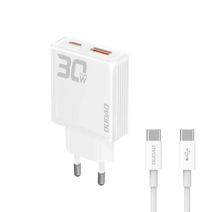 Зарядно с кабел Dudao A30EUT 30W,USB-A / USB-C