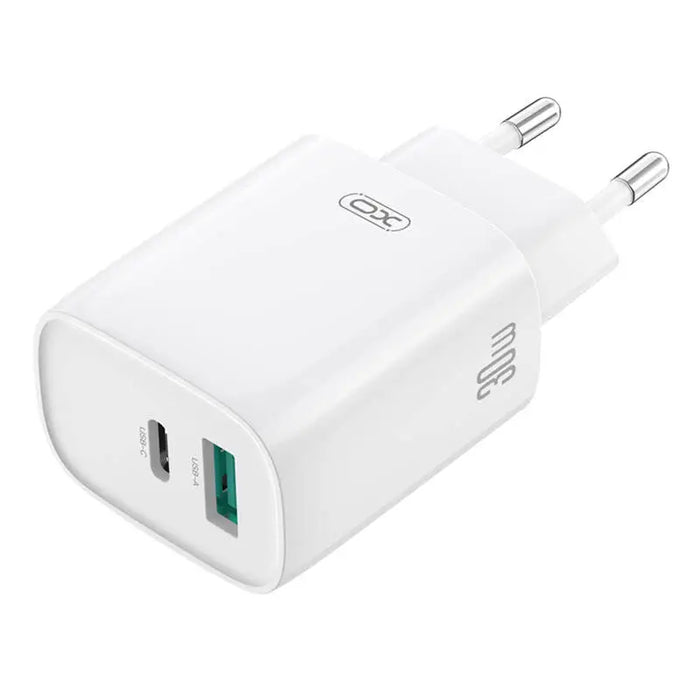 Зарядно XO CE30 30W 1x USB-C 1x USB-A