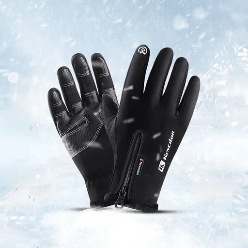 Зимни спортни ръкавици за телефон HQWear (размер S) черни