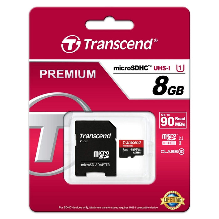 Памет Transcend 8GB micro SDHC UHS - I Premium (with