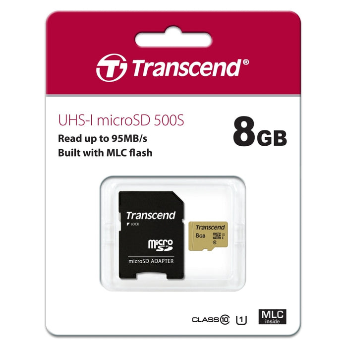 Памет Transcend 8GB microSD UHS - I U3 (with adapter) MLC