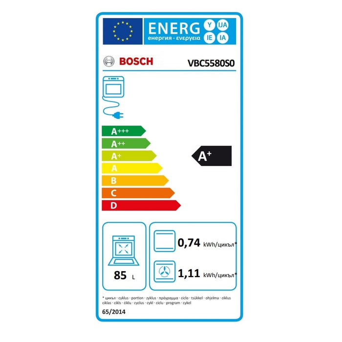 Фурна Bosch VBC5580S0 Oven 90cm 1 telesc. rail level
