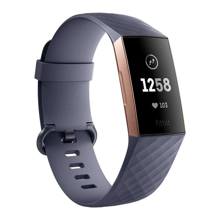 Фитнес гривна Fitbit Charge 3 Rose Gold Blue Grey