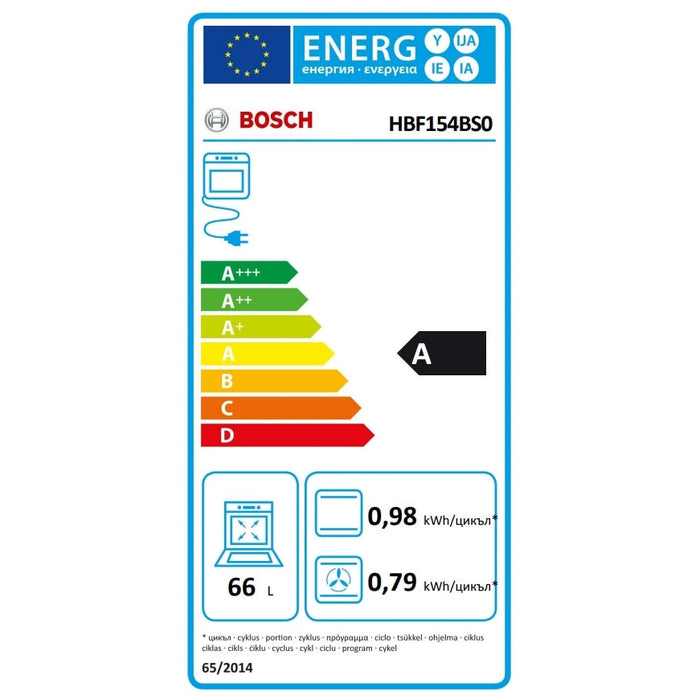 Фурна Bosch HBF154BS0 Built - in oven 3D HotAir