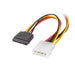 Адаптер Lanberg molex (m) - > 2x SATA (f) cable 15cm