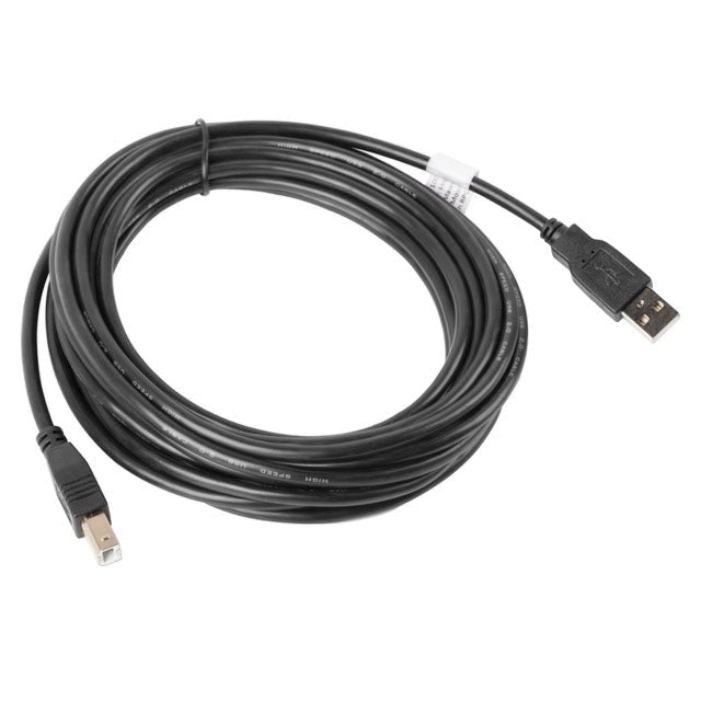 Кабел Lanberg USB - A (M) - > USB - B 2.0 cable 5m black