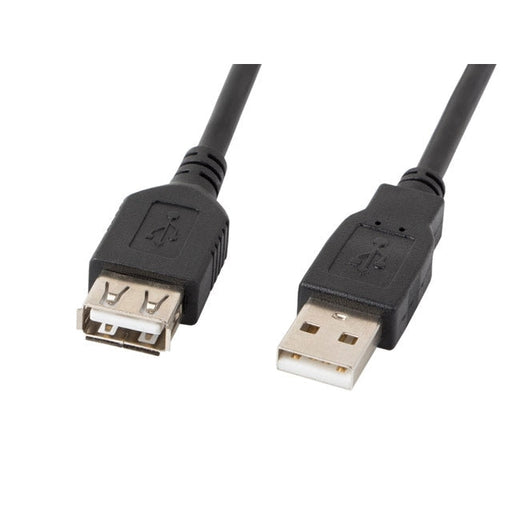 Кабел Lanberg extension cable USB 2.0 AM - AF 70cm black