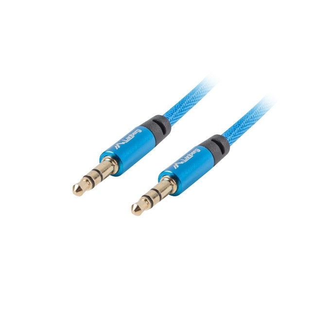 Кабел Lanberg mini jack 3.5mm M/M 3 pin cable 3m blue