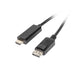 Кабел Lanberg display port (M) V1.1 - > HDMI cable 1m black