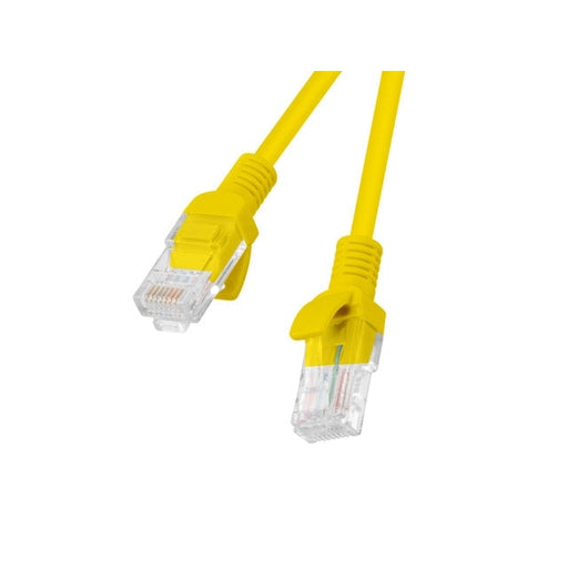 Кабел Lanberg patch cord CAT.5E 0.25m yellow