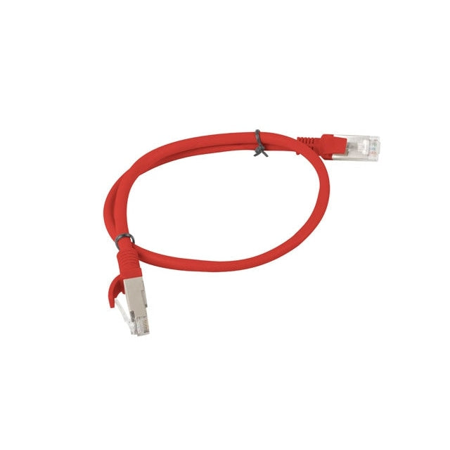 Кабел Lanberg patch cord CAT.5E 0.5m red