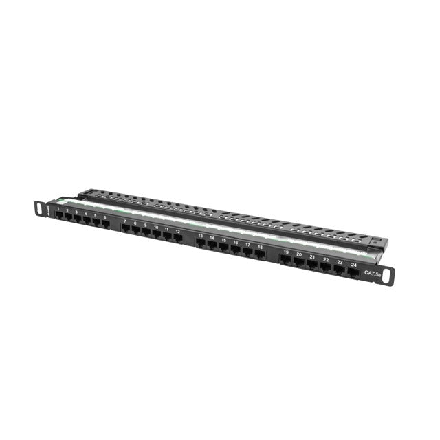 Пач панел Lanberg patch panel 24 port 0.5U CAT.5E black