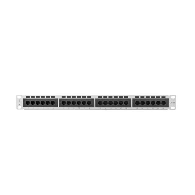 Пач панел Lanberg patch panel 24 port 1U CAT.5E grey