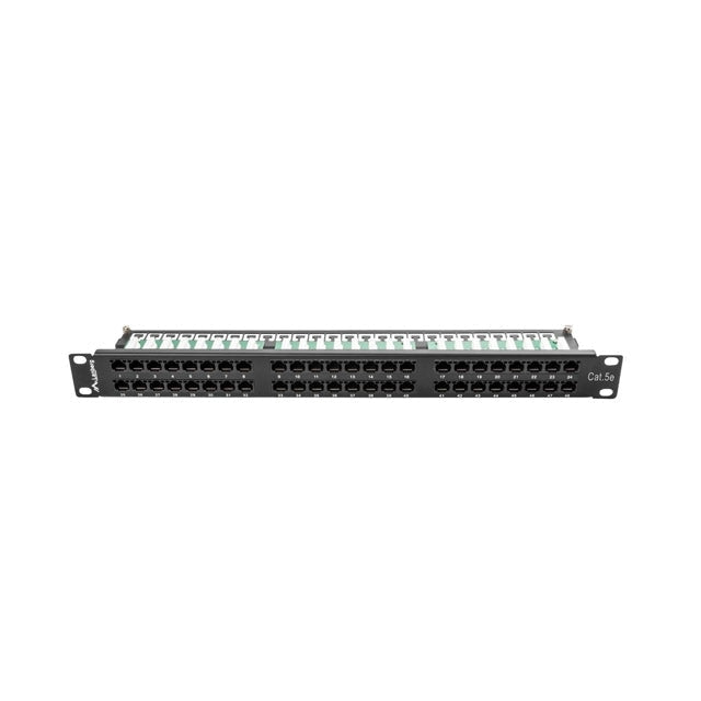 Пач панел Lanberg patch panel 48 port 1U CAT.5E black