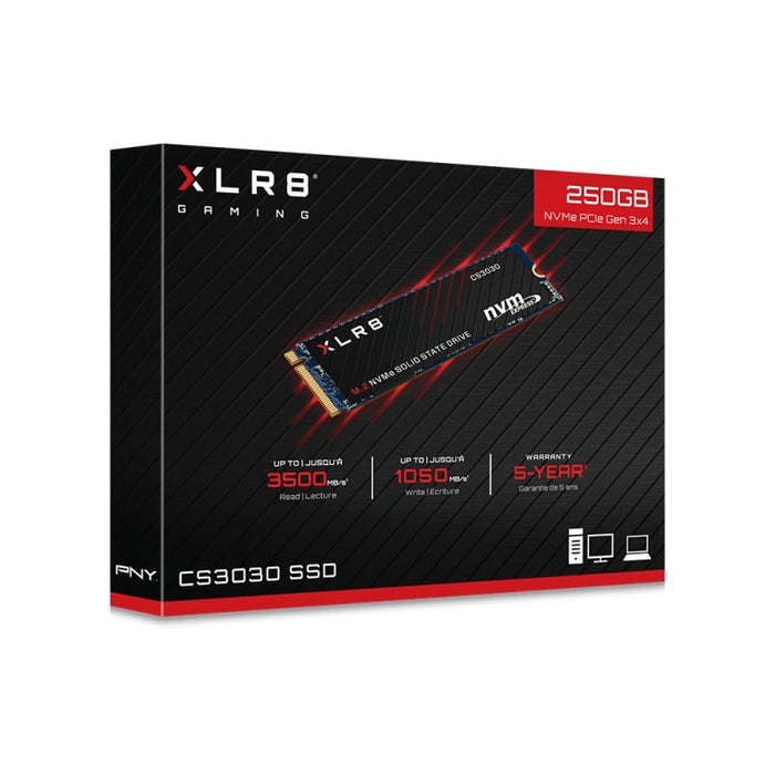 Твърд диск PNY CS3030 M.2 NVMe 250GB SSD