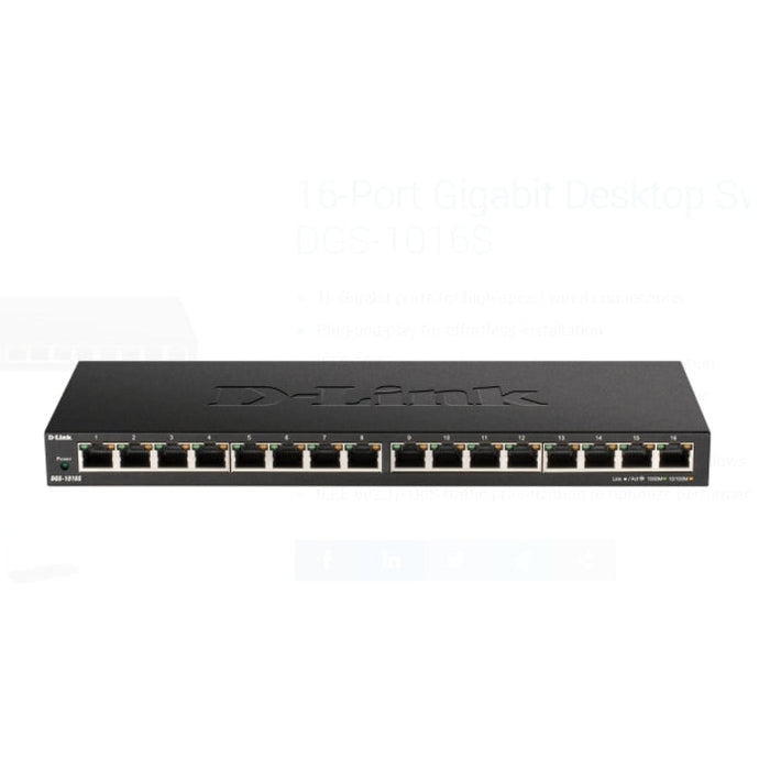 Комутатор D - Link 16 - Port 10/100/1000Mbps