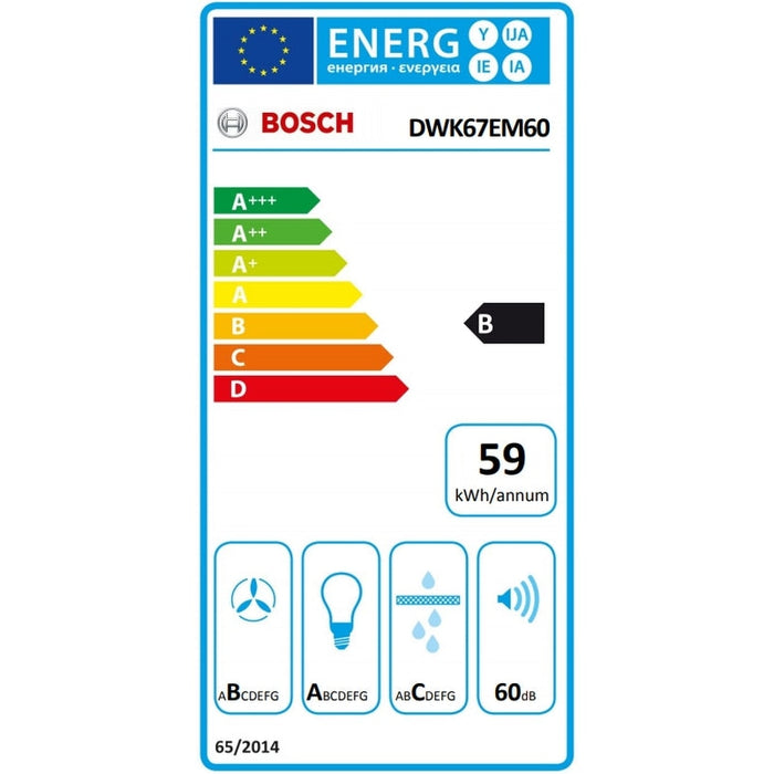 Аспиратор Bosch DWK67EM60 SER2 Inclined hood 60cm