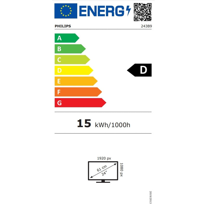 Монитор Philips 243B9 23.8’ WLED IPS