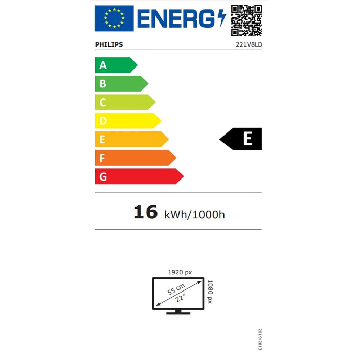 Монитор Philips 221V8LD 21.5’ VA WLED 1920x1080