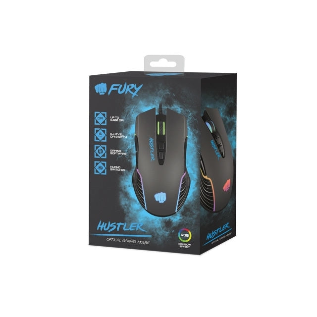 Мишка Fury Gaming Mouse Hustler 6400DPI Optical With