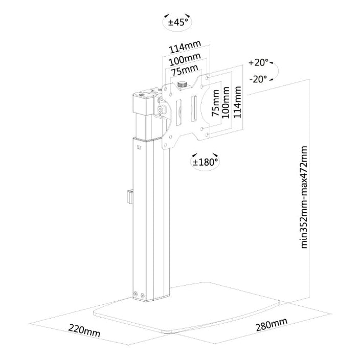 Стойка Neomounts by NewStar Flat Screen Desk Mount (stand)